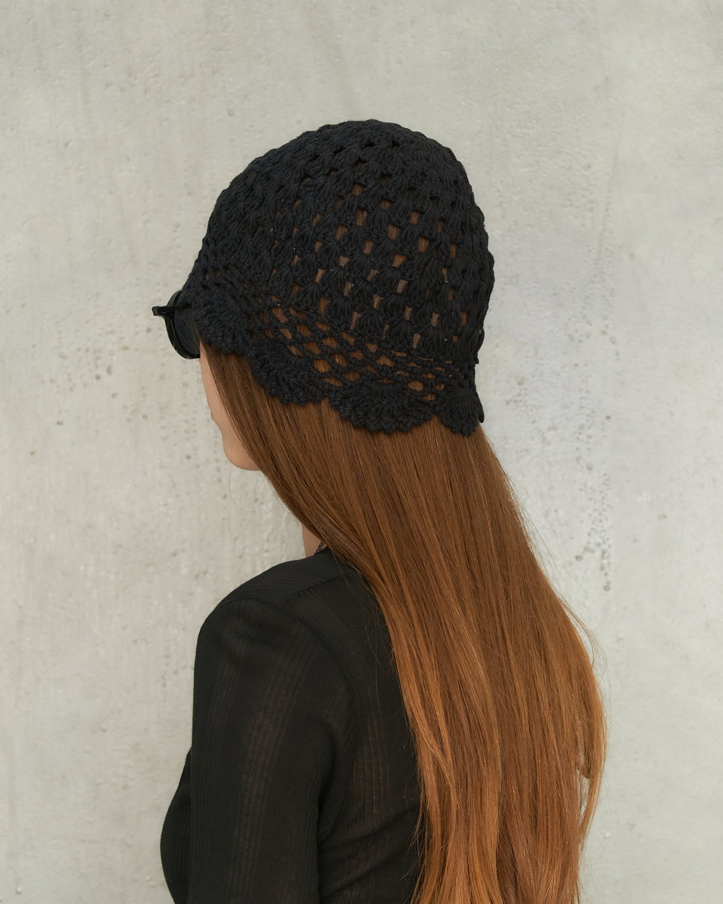 Black Crochet Hat