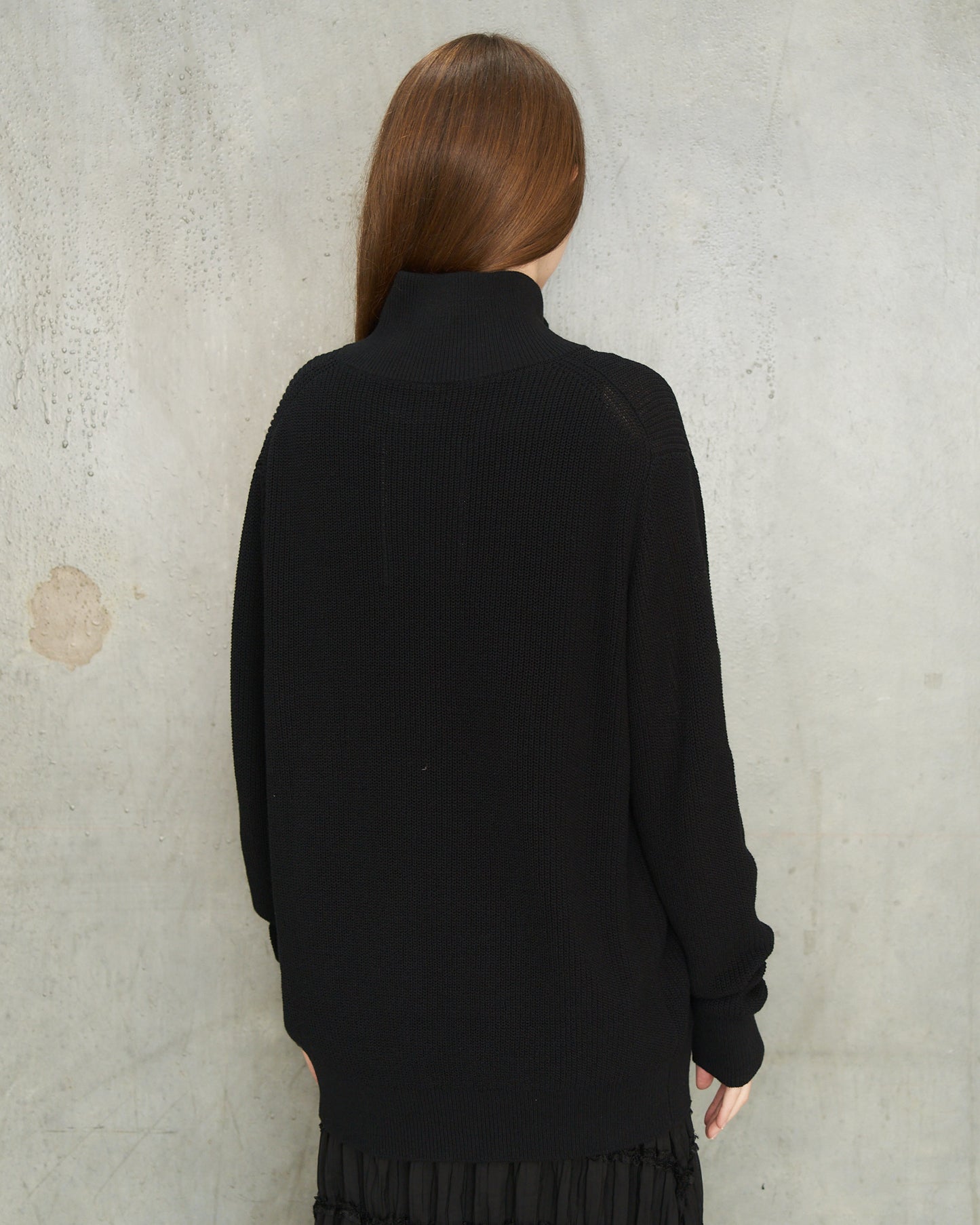Black Flower Zip Up Cardigan