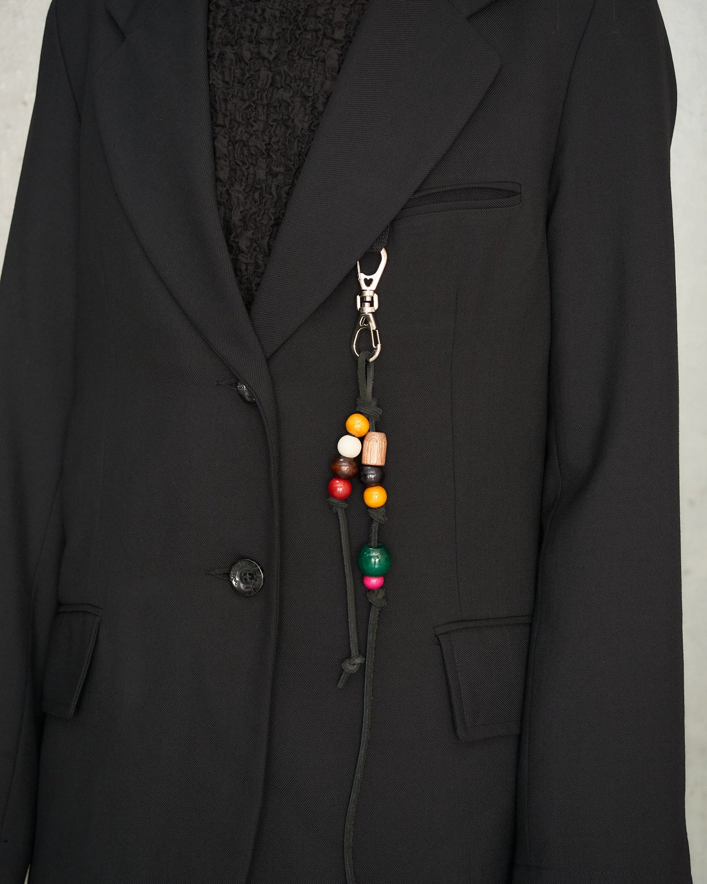 Black Gabardine Tailored Blazer