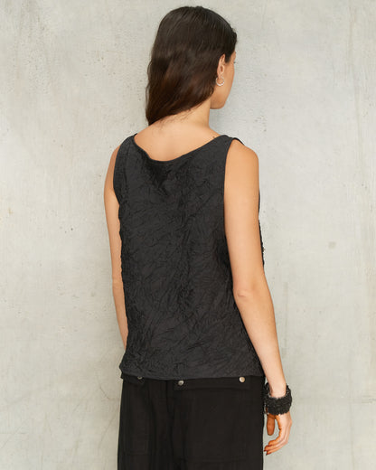 Black Metal Bead Tank Top