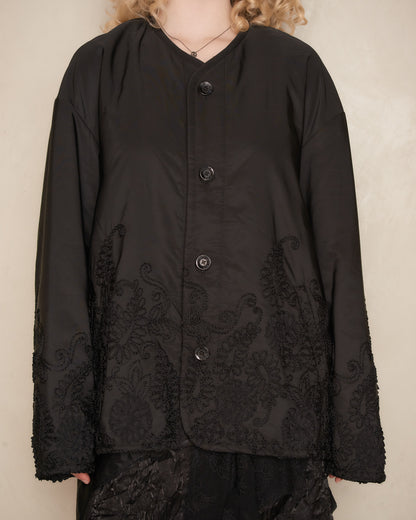 Black Paisley Embroidered Jacket