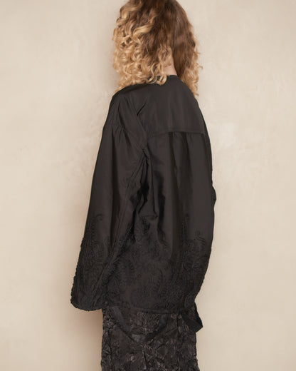 Black Paisley Embroidered Jacket