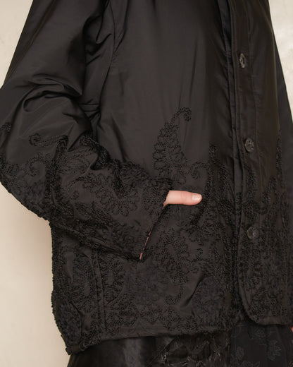 Black Paisley Embroidered Jacket
