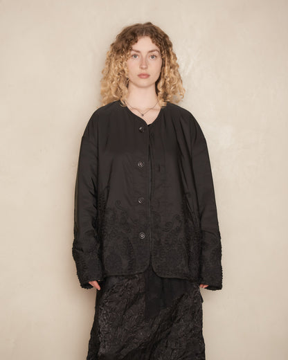 Black Paisley Embroidered Jacket