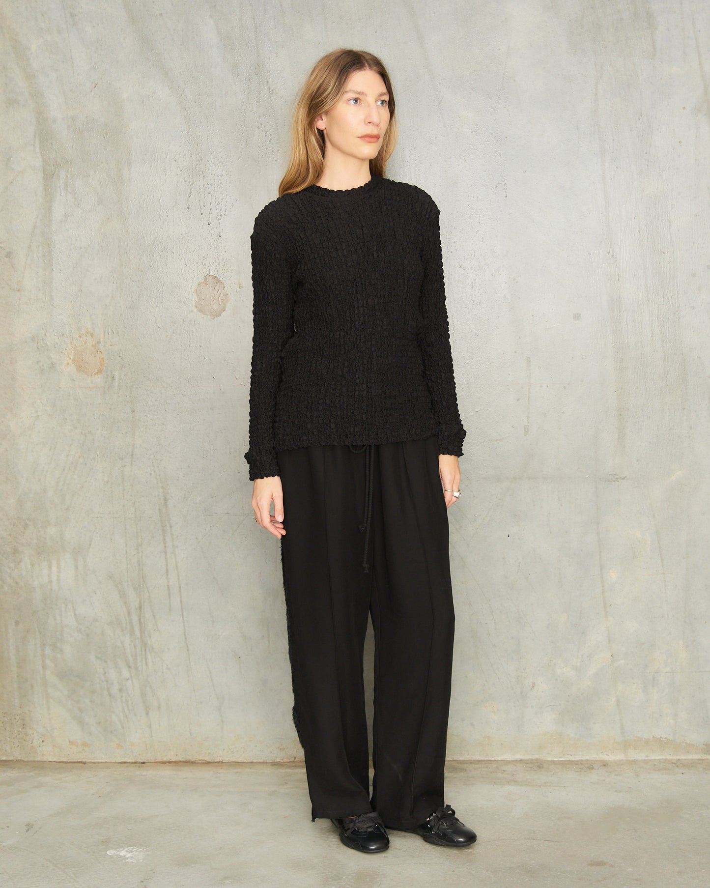 Black Teardrop Track Pants