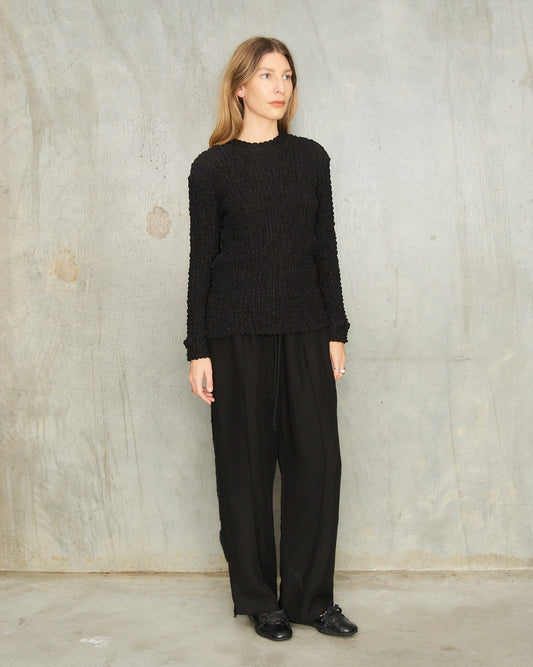 Black Teardrop Track Pants