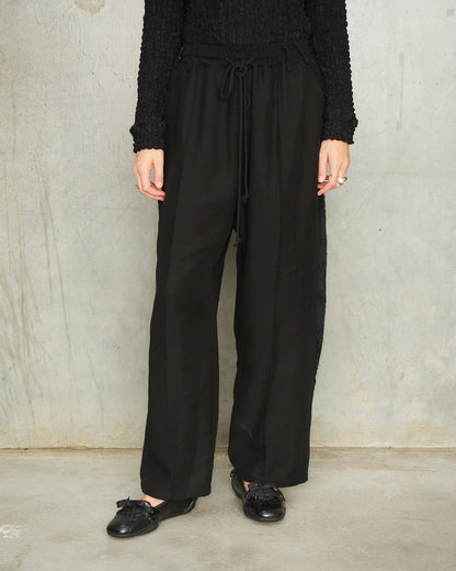 Black Teardrop Track Pants