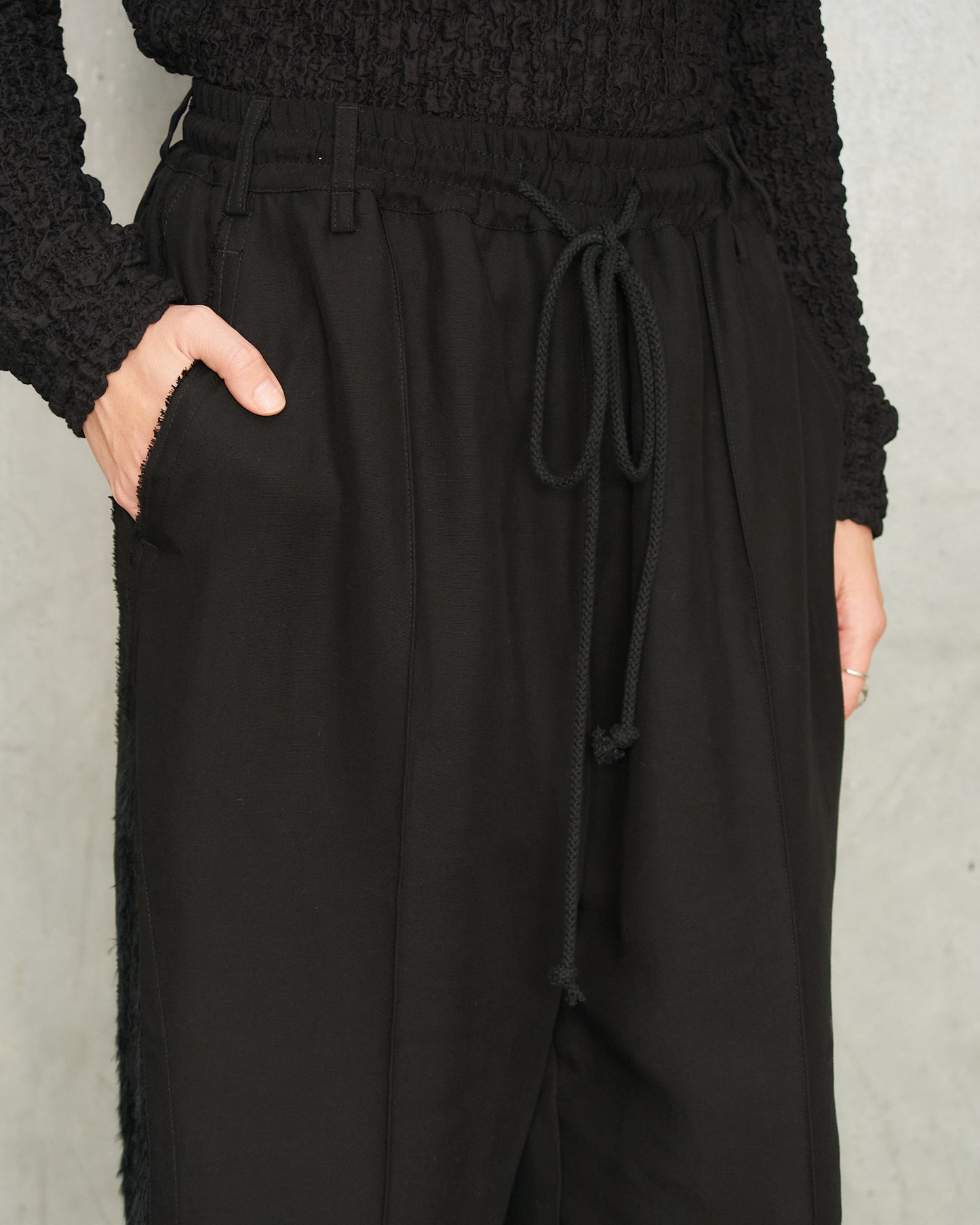 Black Teardrop Track Pants