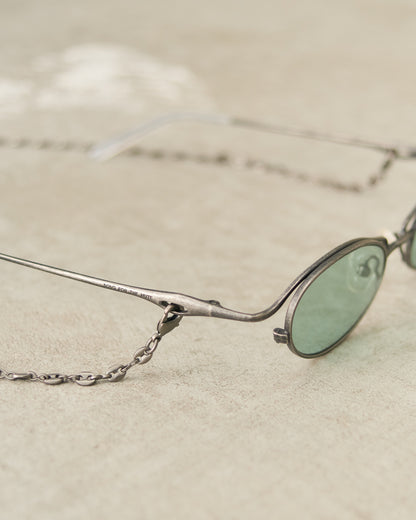 Gun Metal Oval Sunglasses
