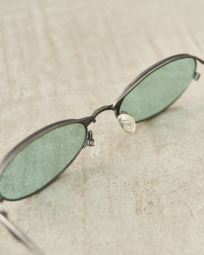 Gun Metal Oval Sunglasses