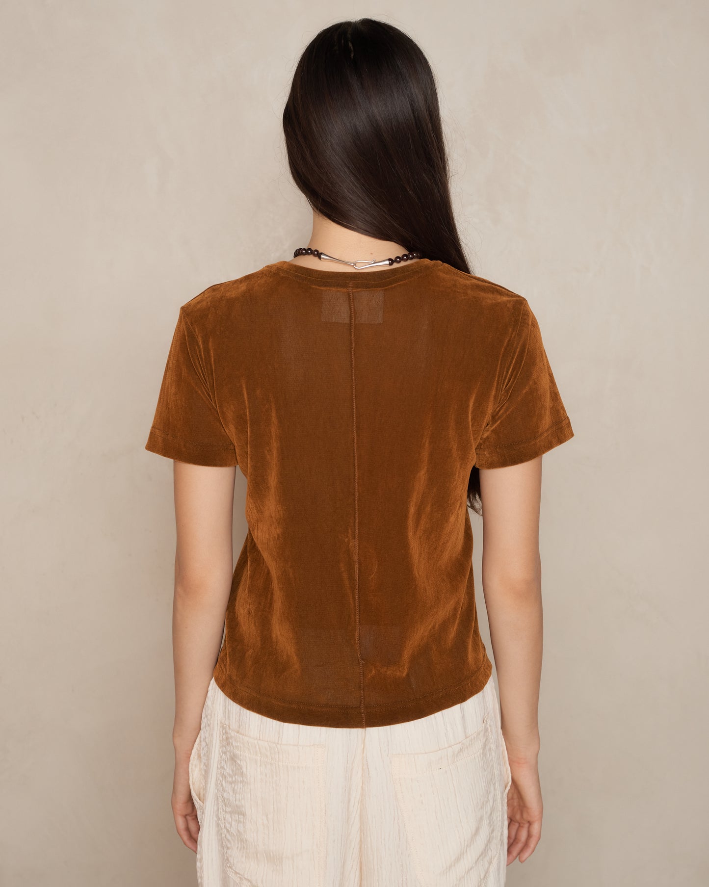 Rust Velvet Slim T-Shirt