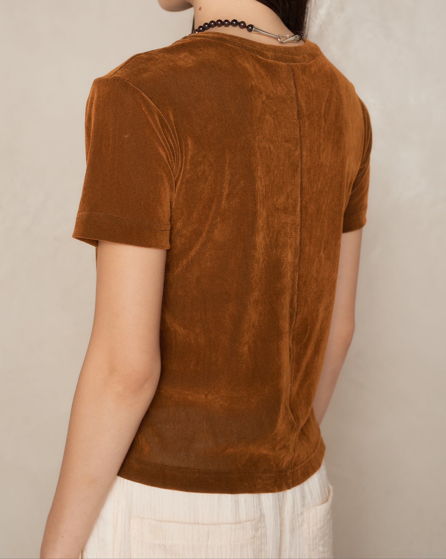 Rust Velvet Slim T-Shirt