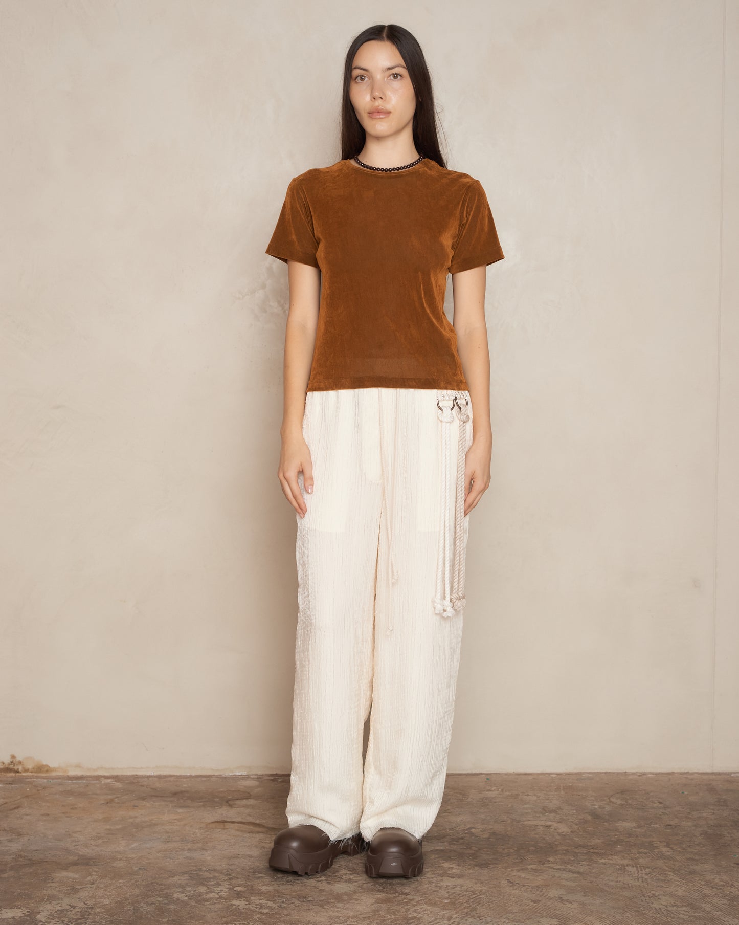 Rust Velvet Slim T-Shirt