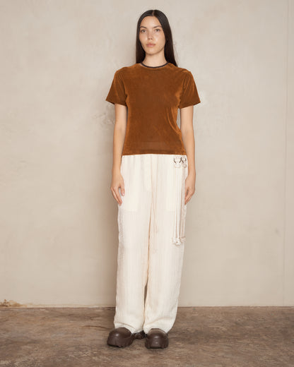 Rust Velvet Slim T-Shirt