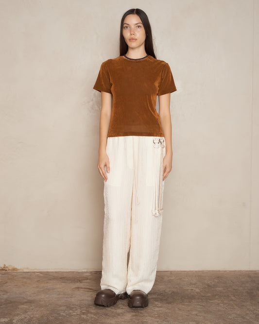 Rust Velvet Slim T-Shirt