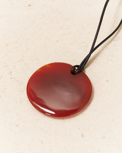 Carnelian Medium Full Moon Necklace