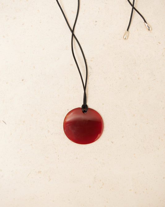 Carnelian Medium Full Moon Necklace