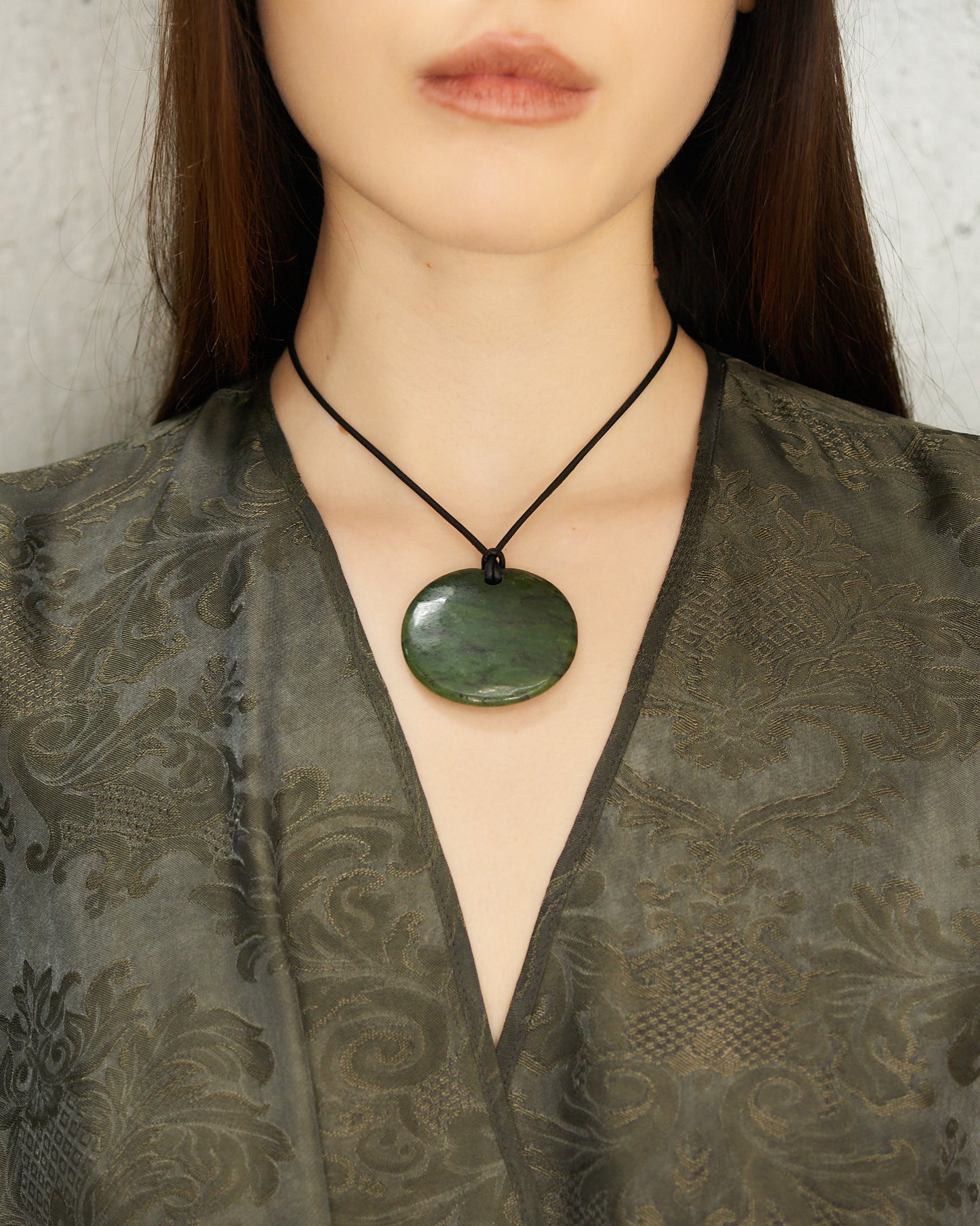 Jade Full Moon Pendant