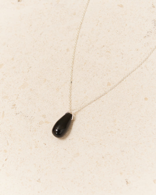 Onyx Droplet Necklace