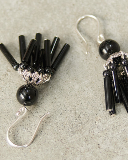 Onyx Petite Flamenco Earrings