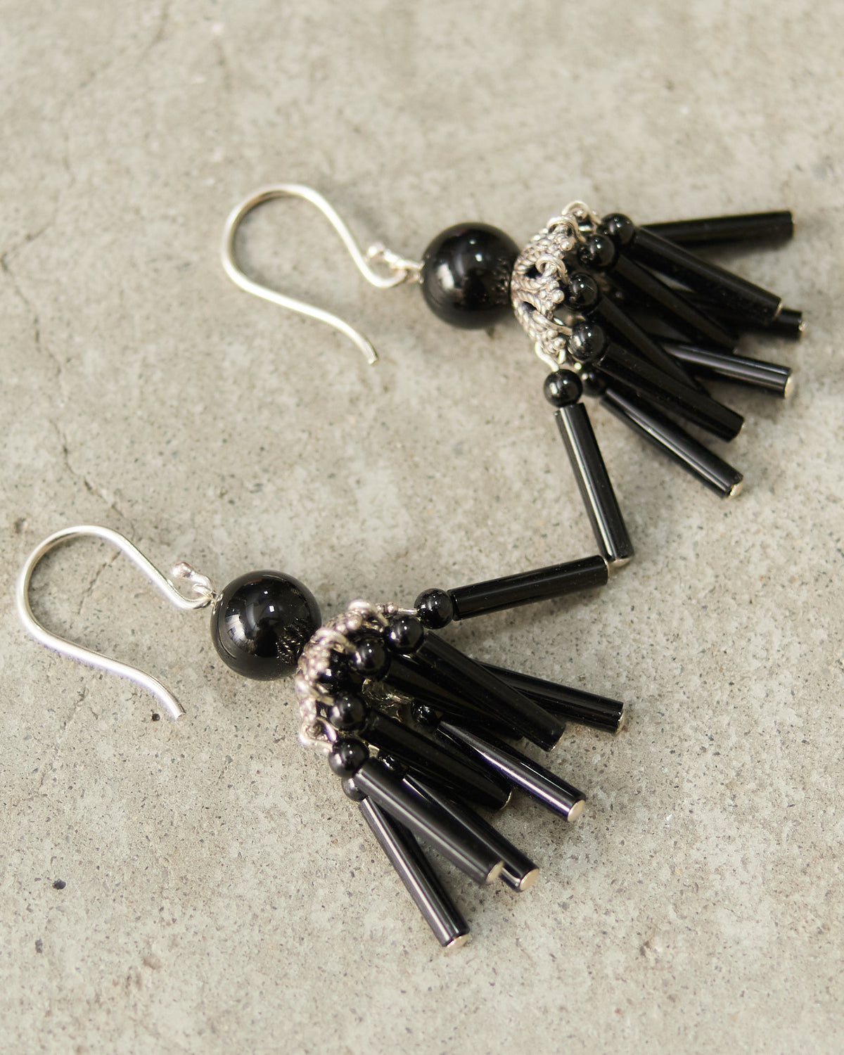 Onyx Petite Flamenco Earrings