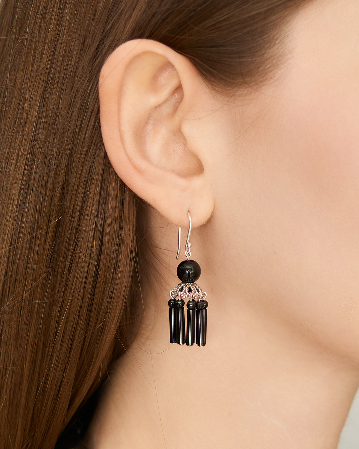 Onyx Petite Flamenco Earrings