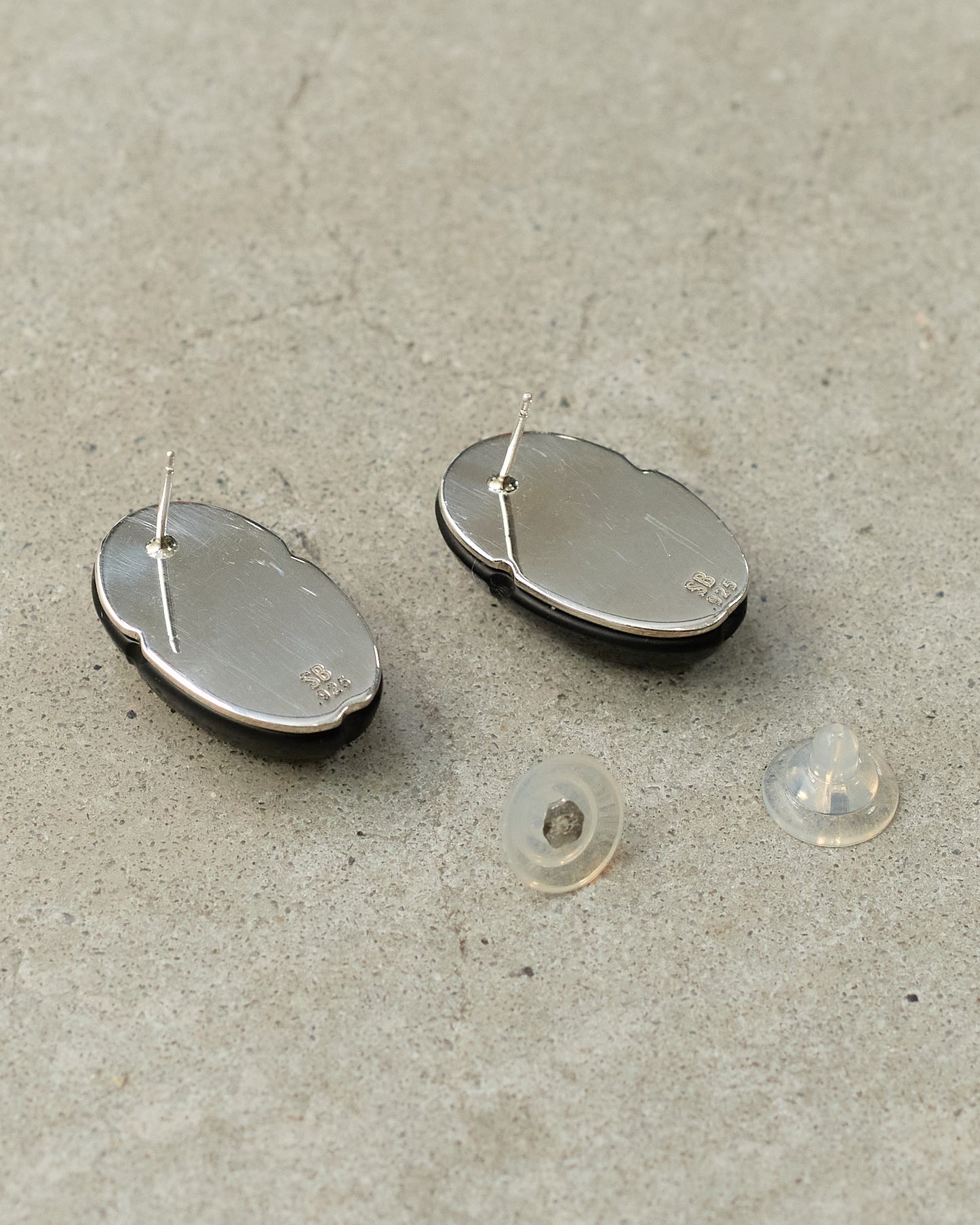 Onyx Scarab Studs