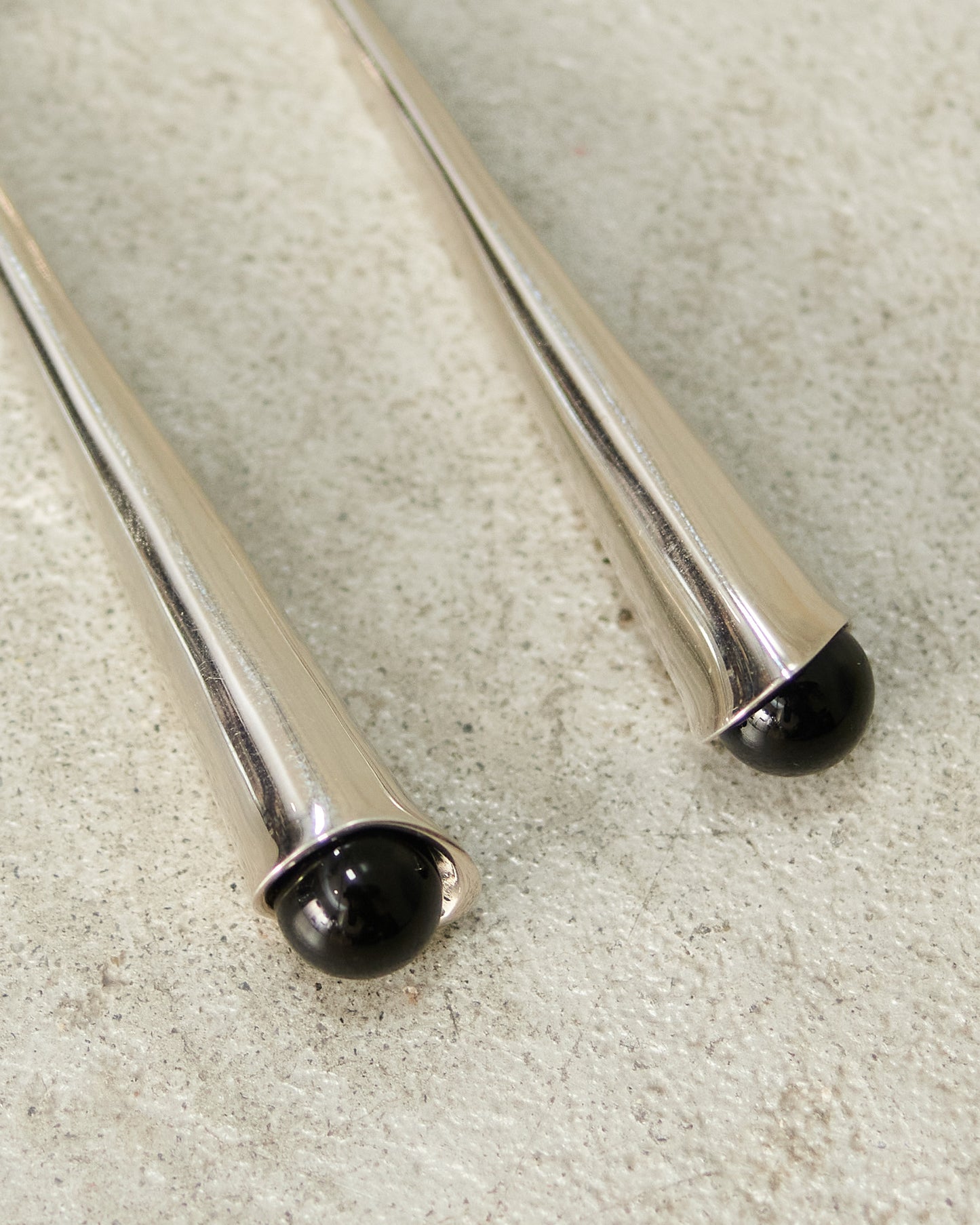 Onyx Silver Lou Lou Earrings