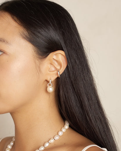 Sterling Silver Bagel Ear Cuff