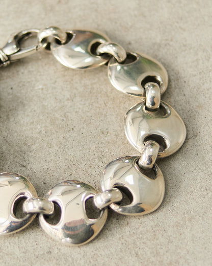 Sterling Silver Large Circle Link Bracelet