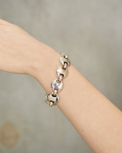 Sterling Silver Large Circle Link Bracelet