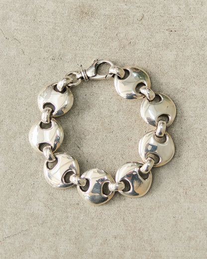 Sterling Silver Large Circle Link Bracelet