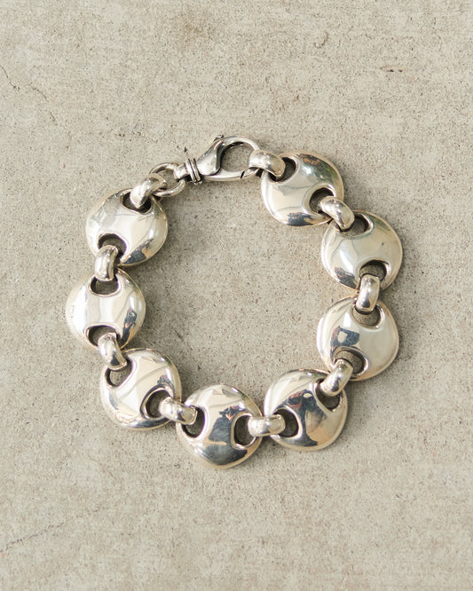 Sterling Silver Large Circle Link Bracelet