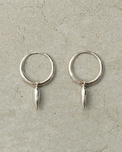 Sterling Silver Large Spear Hoops