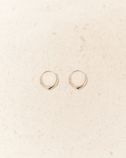 Sterling Silver Medium Hellenic Hoops