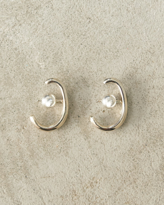 Sterling Silver Noodle Earrings