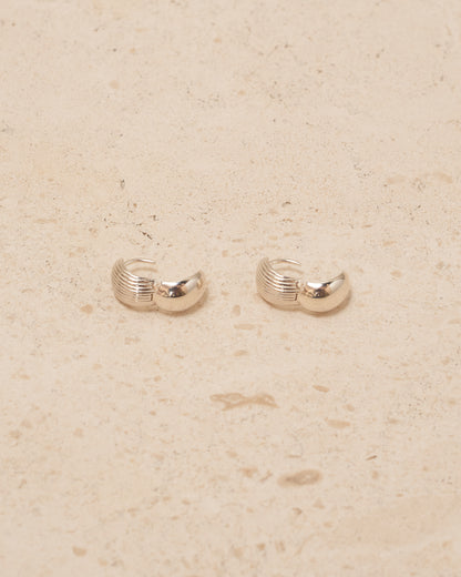 Sterling Silver Reversible Hinged Hoops