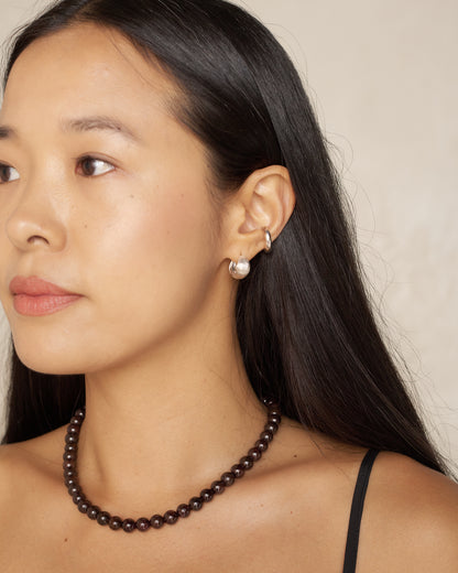 Sterling Silver Reversible Hinged Hoops