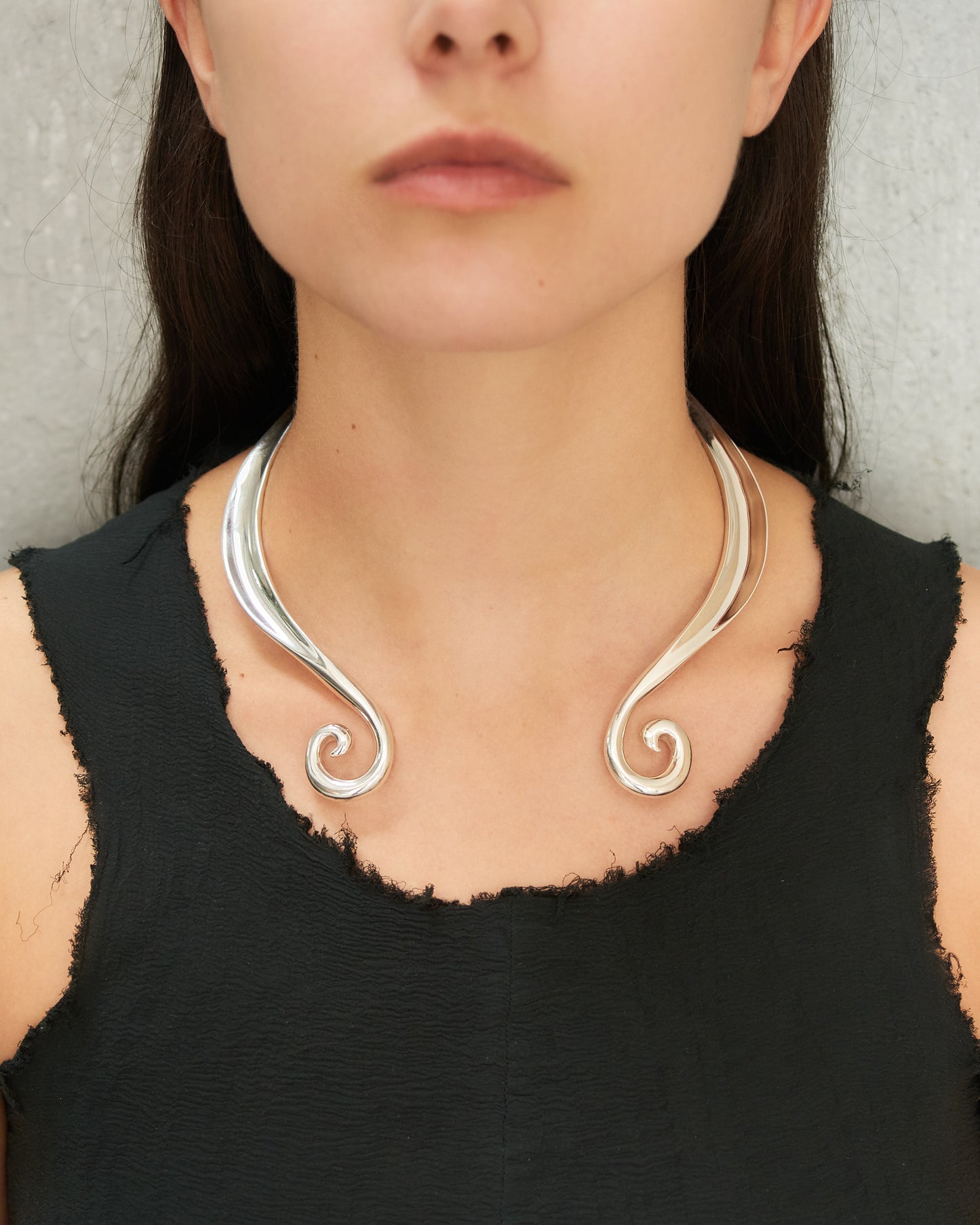 Sterling Silver Spiral Collar