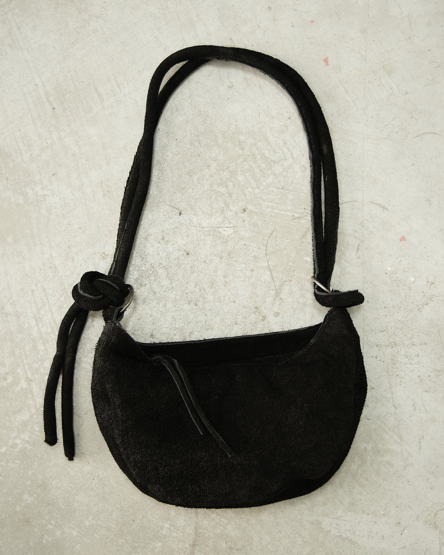 Black Lamb Mare Small Soft Shoulder Bag