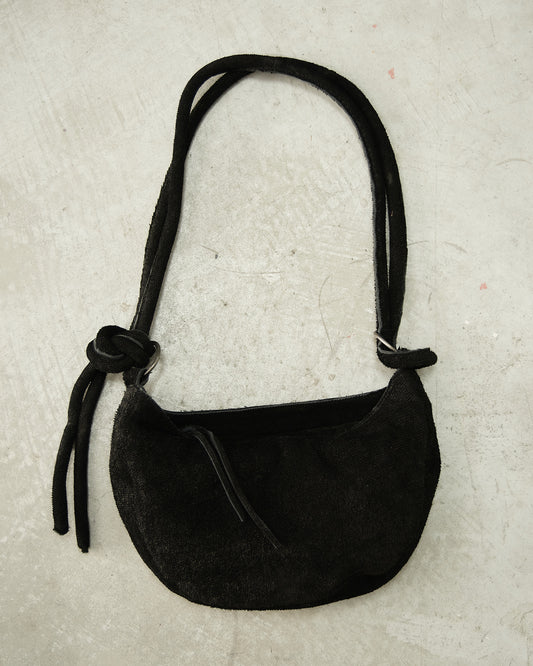 Black Lamb Mare Small Soft Shoulder Bag