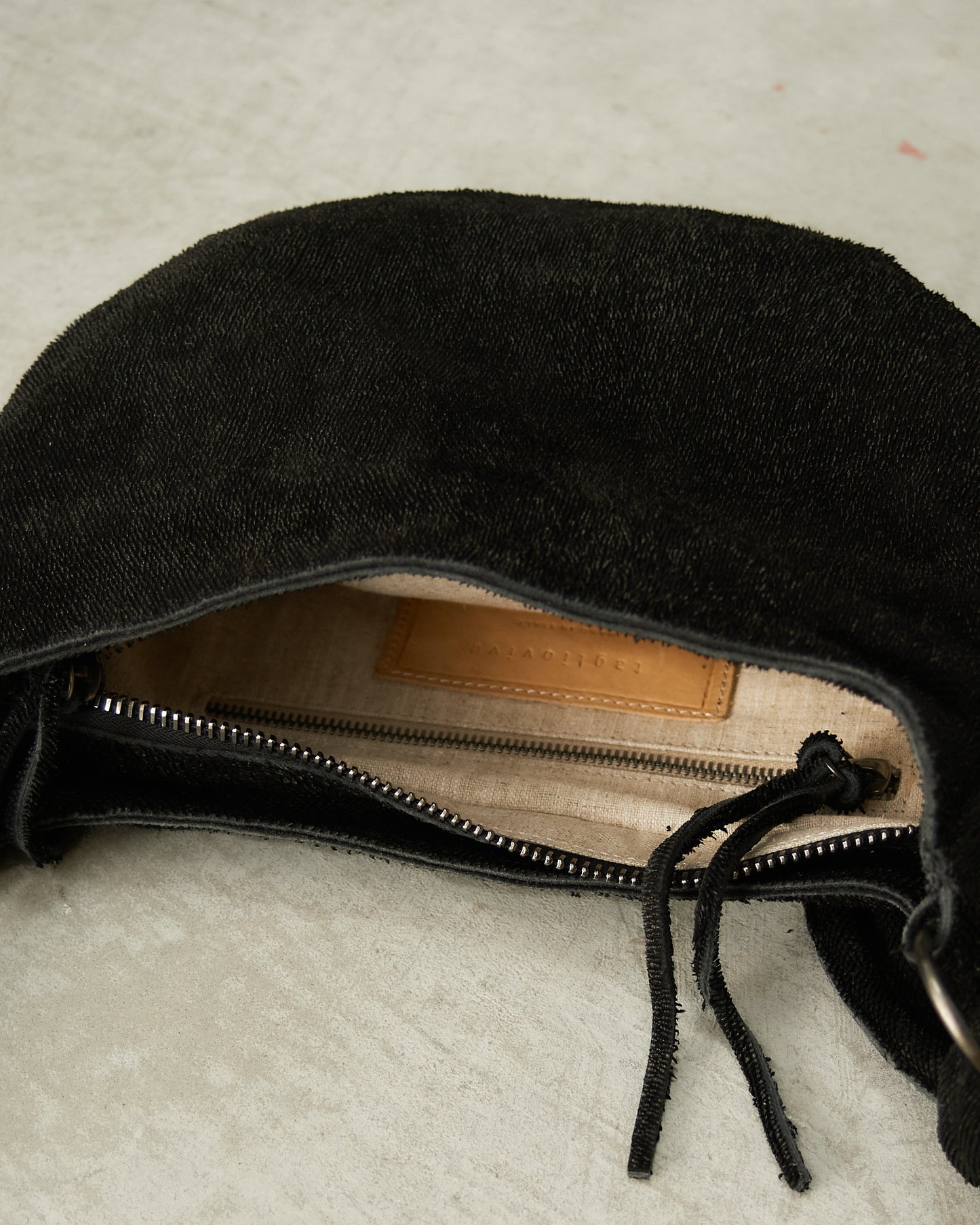 Black Lamb Mare Small Soft Shoulder Bag