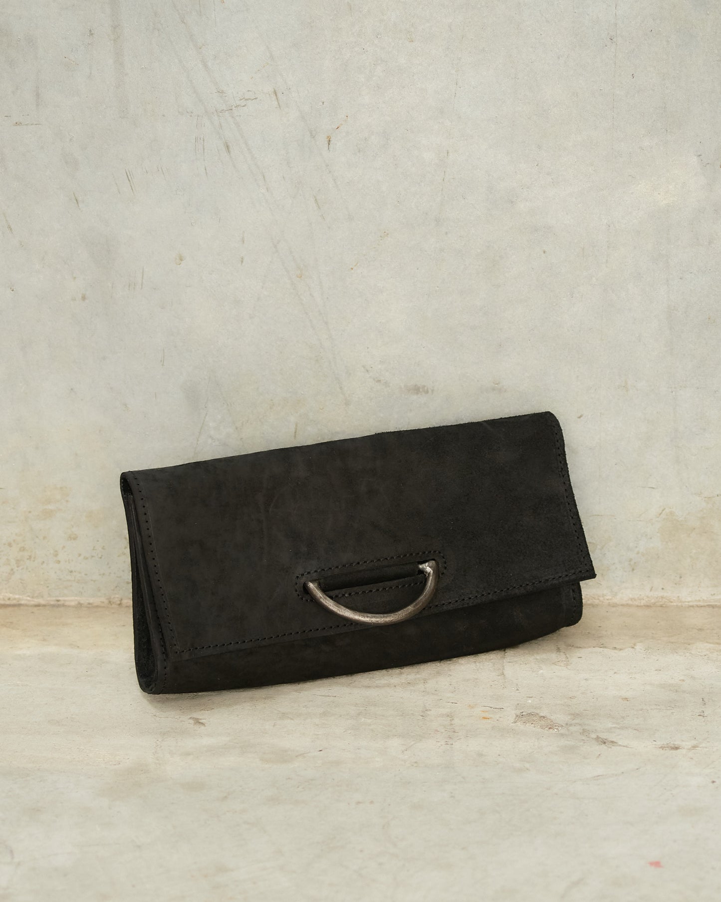 Black Reverse Leather Marsupio Bag