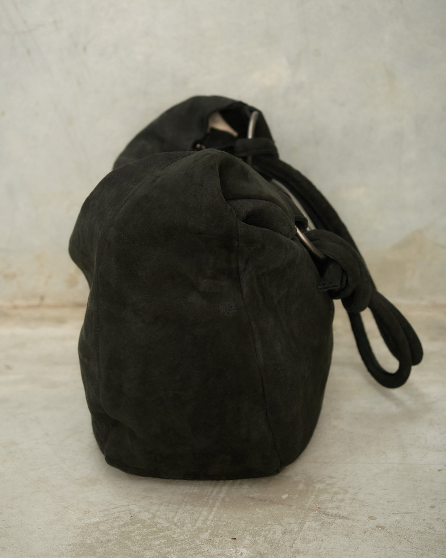 Black Soft Leather Shoulder Bag