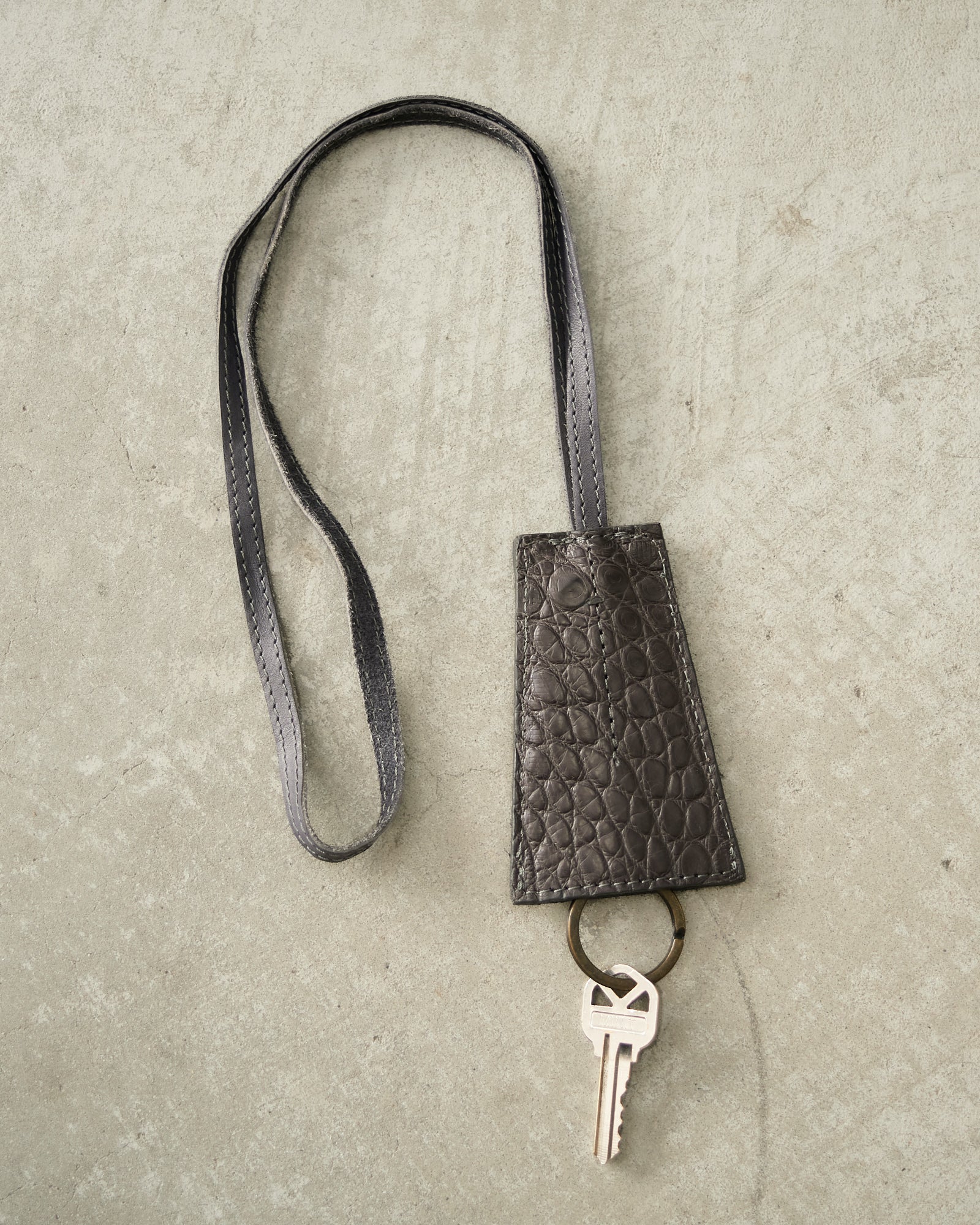 Tagliovivo Grey Croc Key Ring Grey TS26KEYR - DILETTANTE – Dilettante