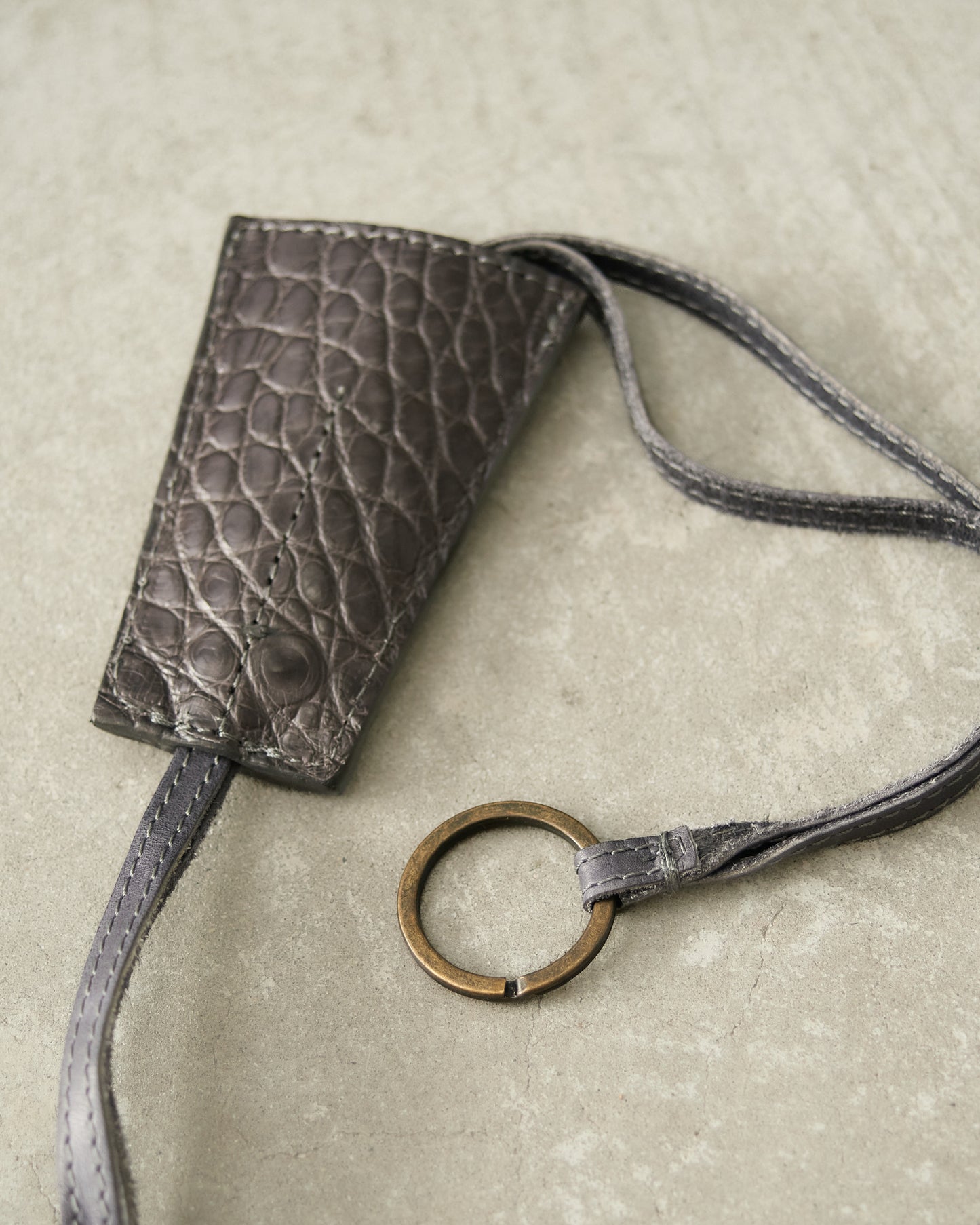 Grey Croc Key Ring