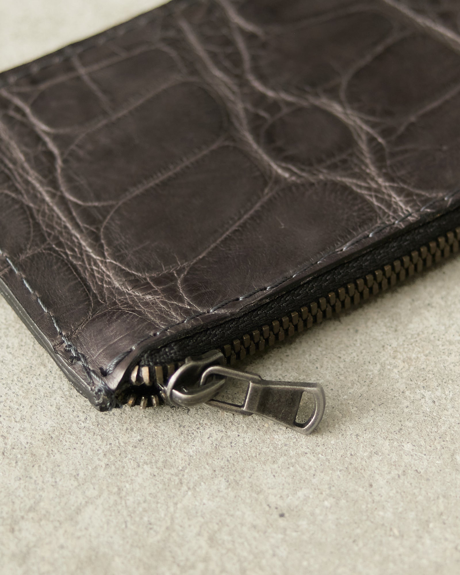 Tagliovivo Grey Croc Long Zip Wallet Grey TS26ZIPL - DILETTANTE