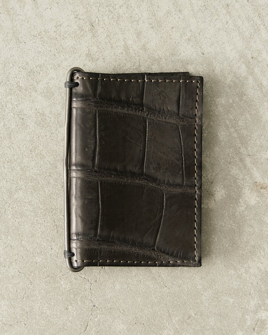 Onyx Croc Cards Holder