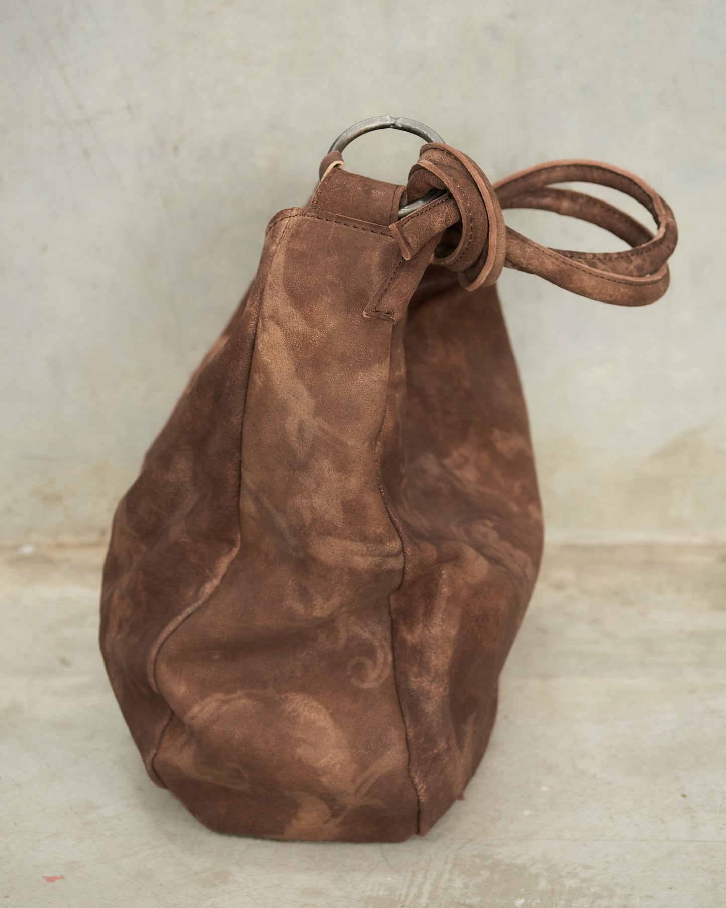Umber Soft Leather Shoulder Bag