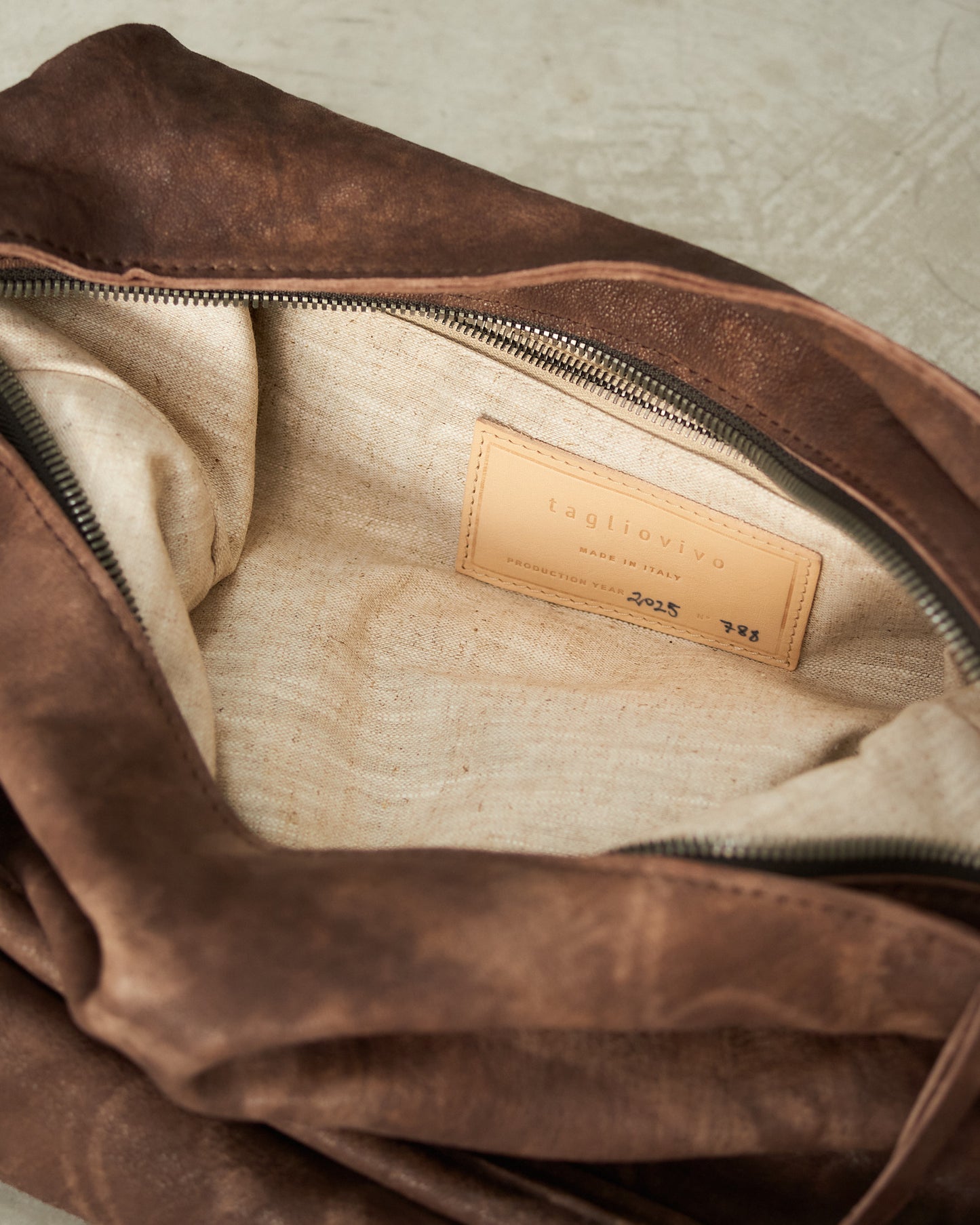 Umber Soft Leather Shoulder Bag